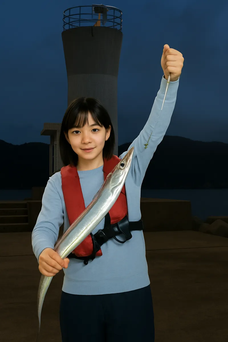 樺島でタチウオの釣果を得た国生.webp