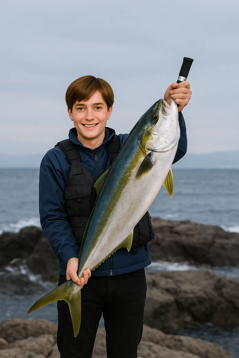 樺島でヒラマサの釣果を得た久良木.webp