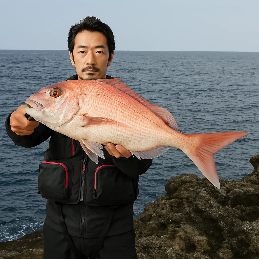 樺島でマダイの釣果を得た佐々木.webp