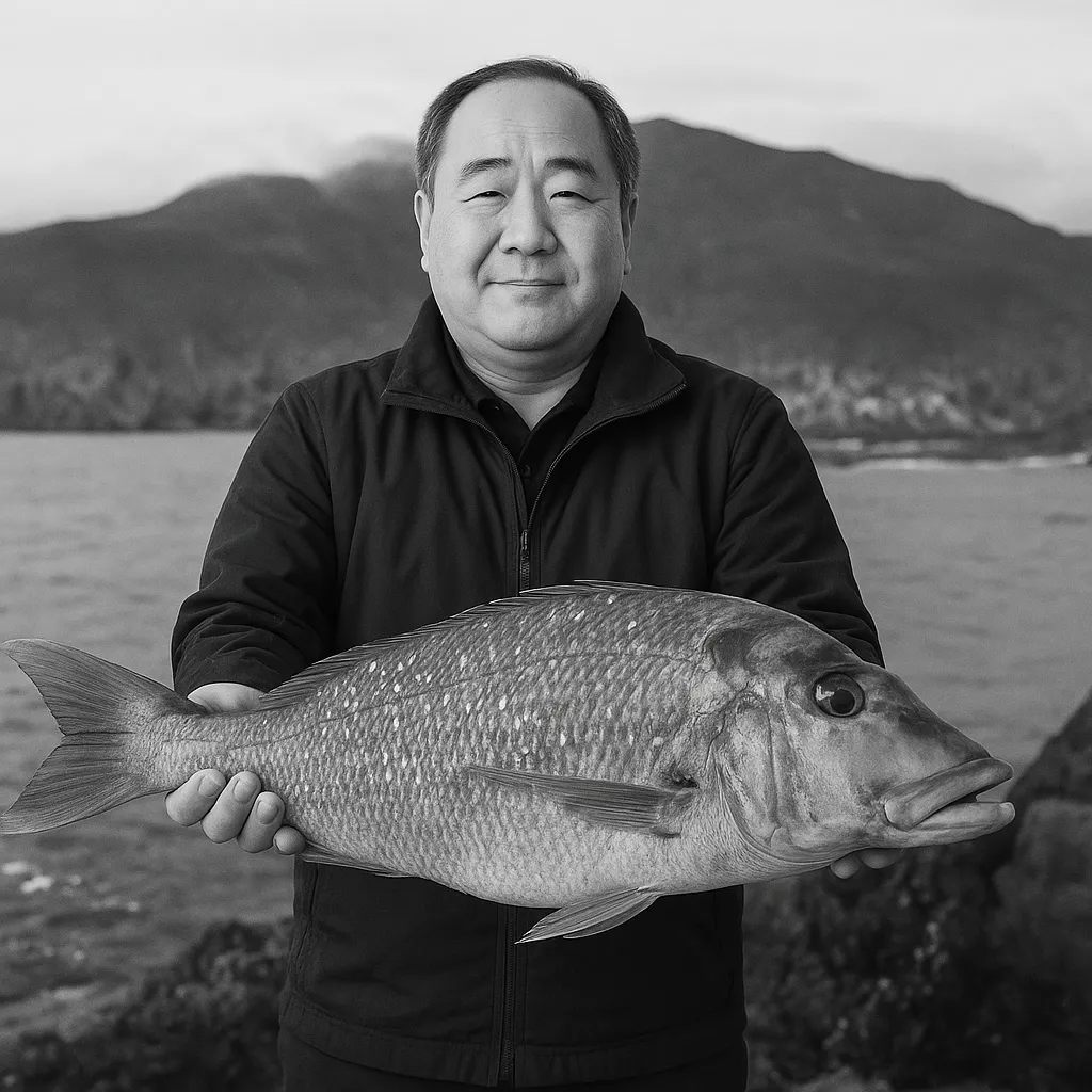 武者泊でハマフエフキの釣果を得た持田.webp