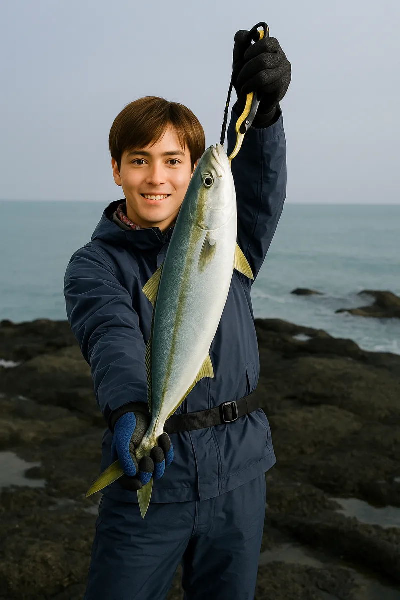 波戸岬でヤズの釣果を得た久良木.webp