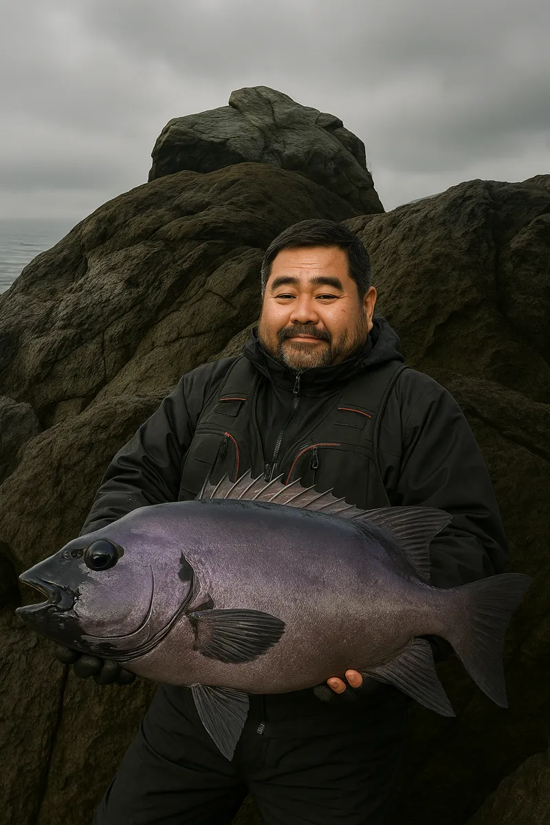 津倉瀬でイシダイの釣果を得た楢崎.webp