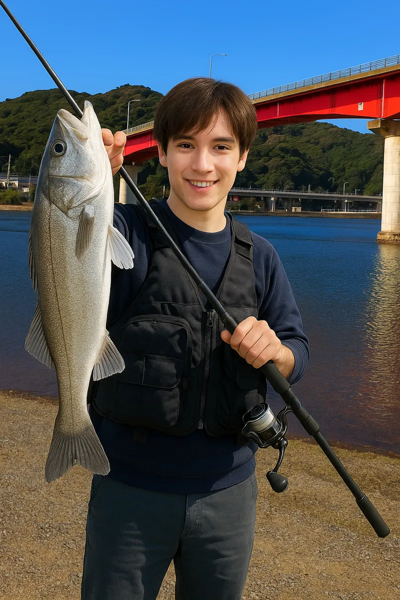 浦ノ内湾でシーバスの釣果を得た久良木.webp