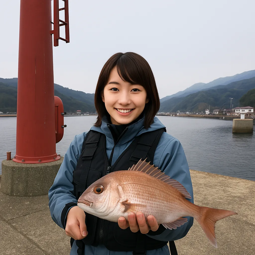 深海漁港でマダイの釣果を得た西岡.webp