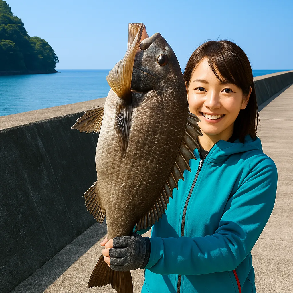 湯堂港でチヌの釣果を得た西岡.webp
