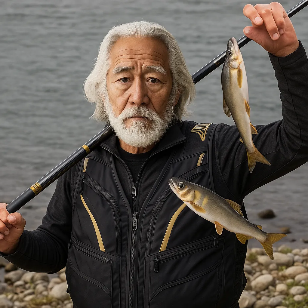 物部川でアユの釣果を得た米田.webp