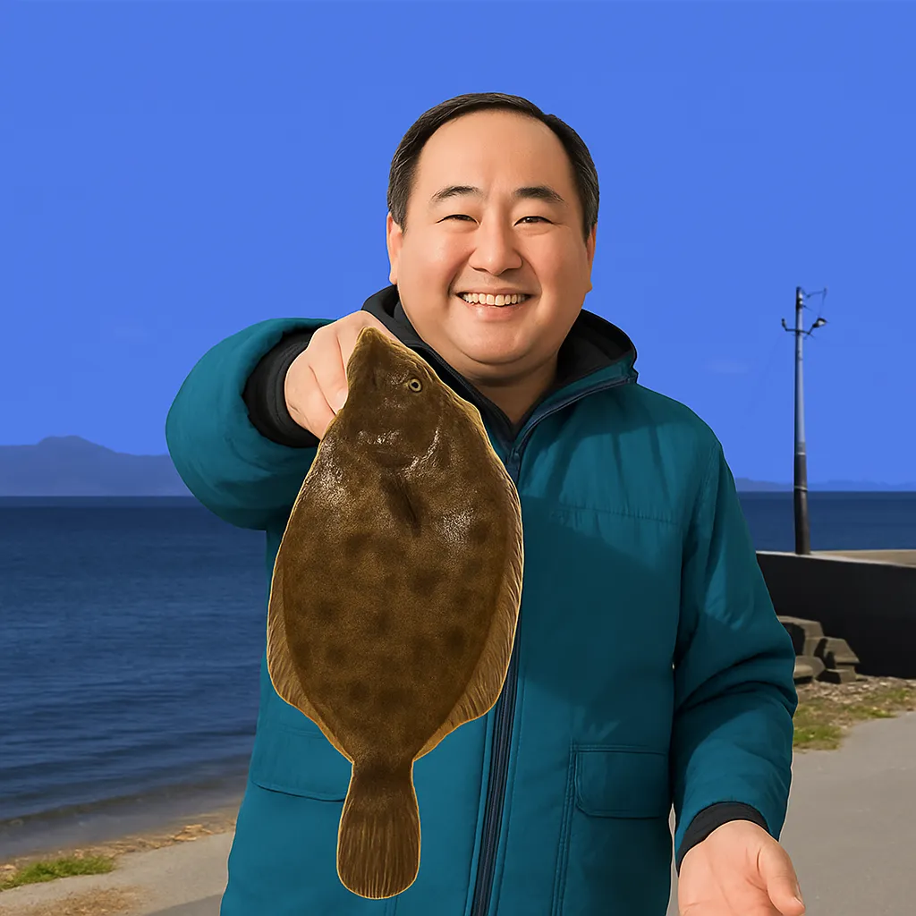 猛島漁港.でカレイの釣果を得た持田.webp