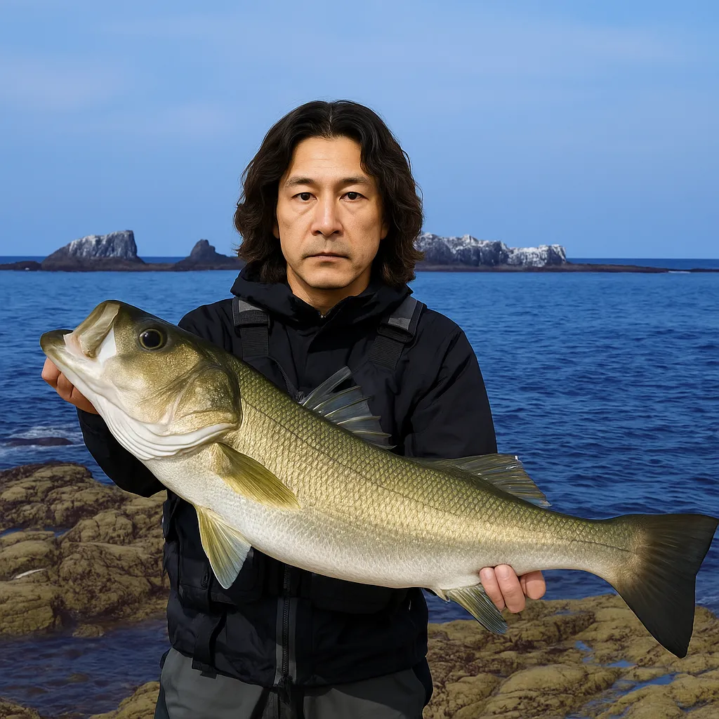玄海島でシーバスの釣果を得た岸本.webp