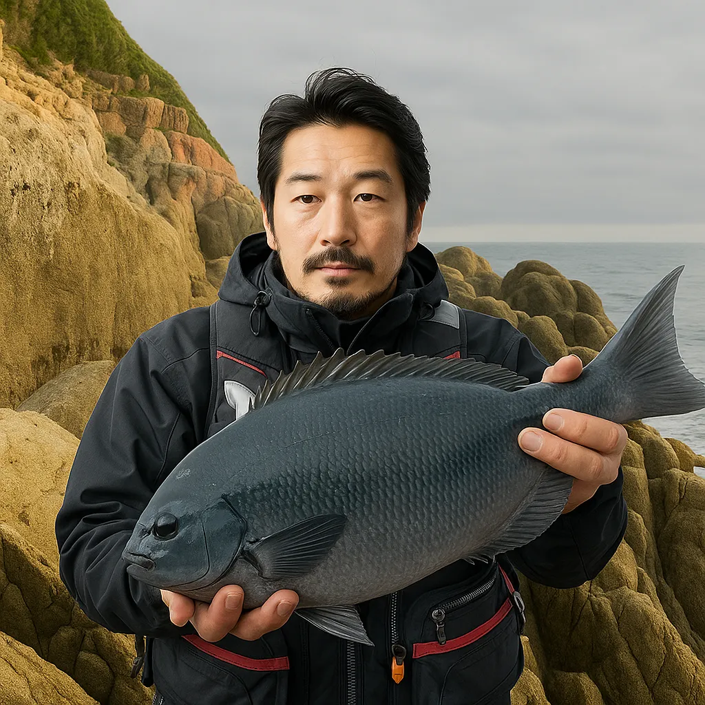 甑島でメジナの釣果を得た佐々木.webp