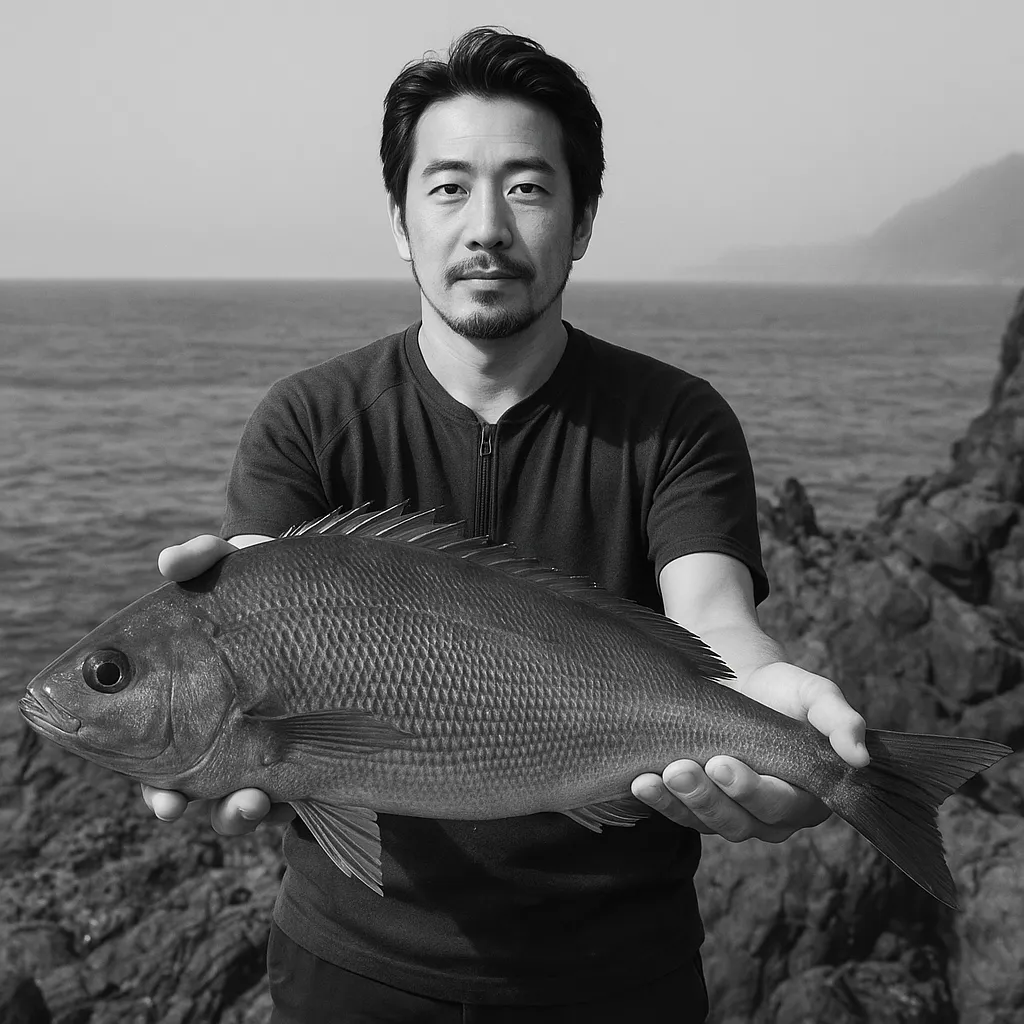 生月島でイサキの釣果を得た佐々木.webp