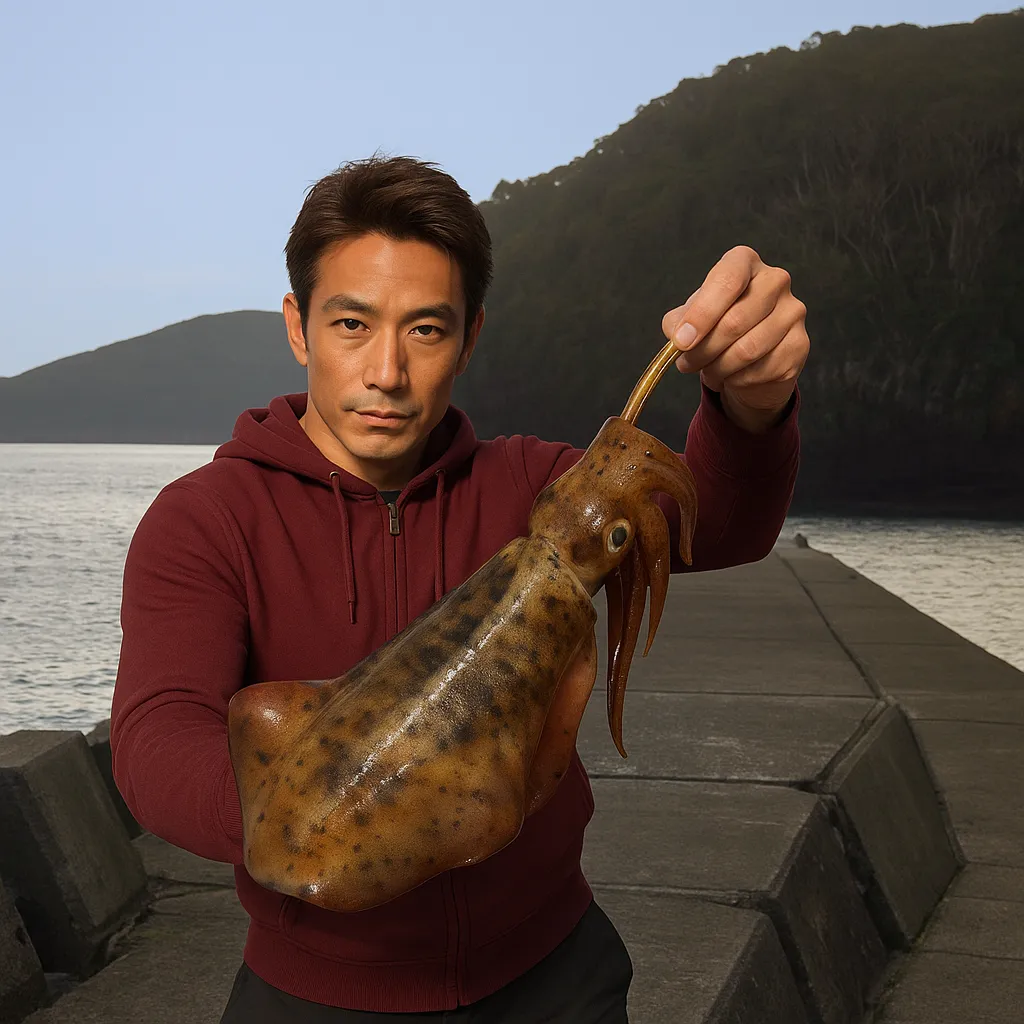 生月島でエギングの釣果を得た亀岡.webp
