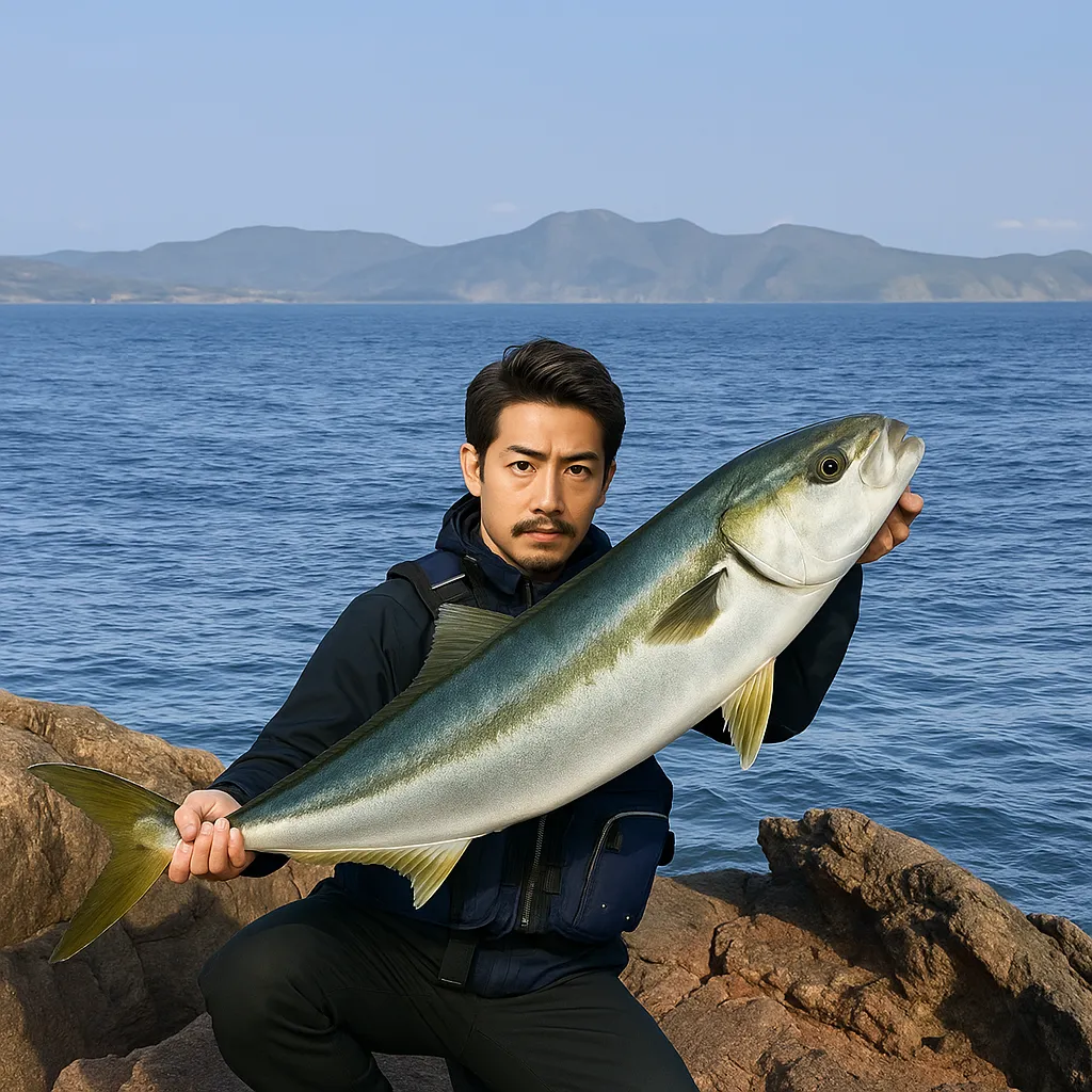 生月島でヒラマサの釣果を得た広岡.webp