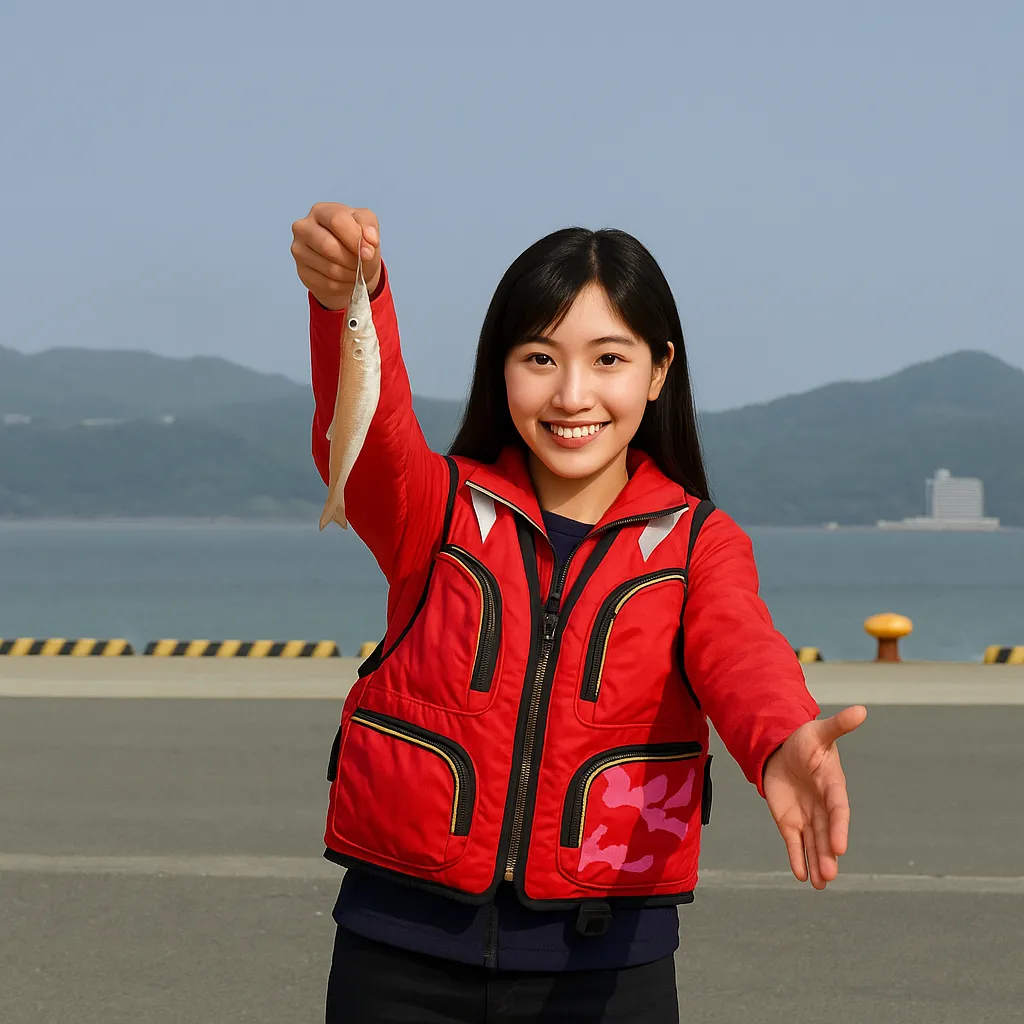 田野浦海岸でシロギスの釣果を得た黒木.webp