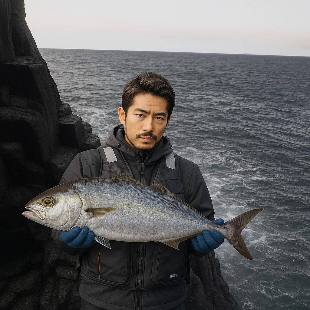 男女群島でカンパチの釣果を得た広岡.webp