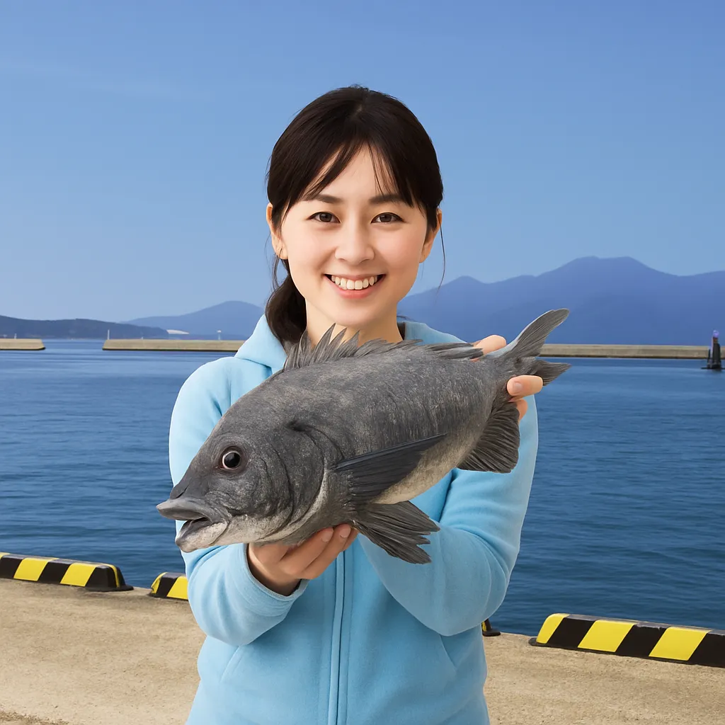 白塚公園.でチヌの釣果を得た西岡.webp