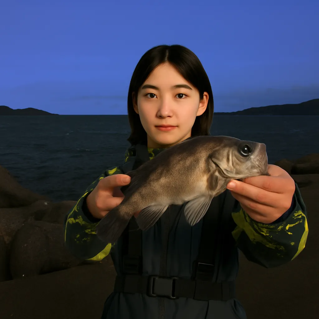 神湊漁港でメバルの釣果を得た森永.webp