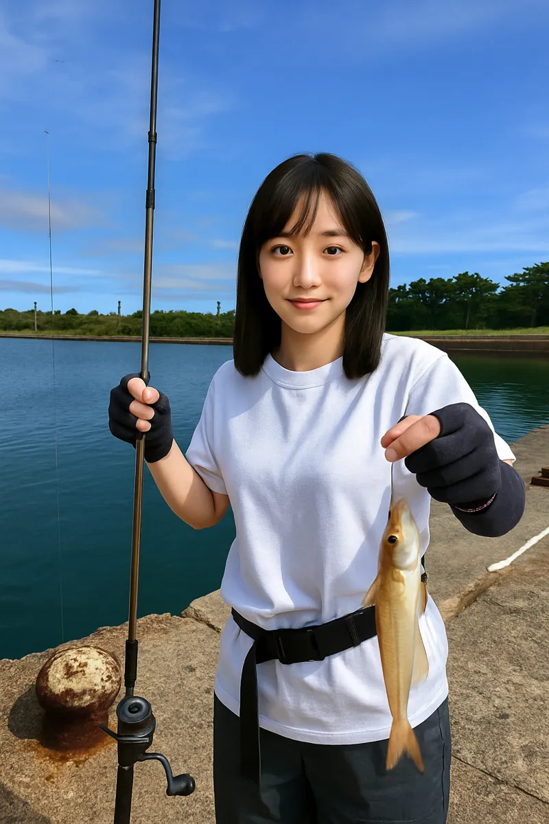 神集島でシロギスの釣果を得た国生.webp