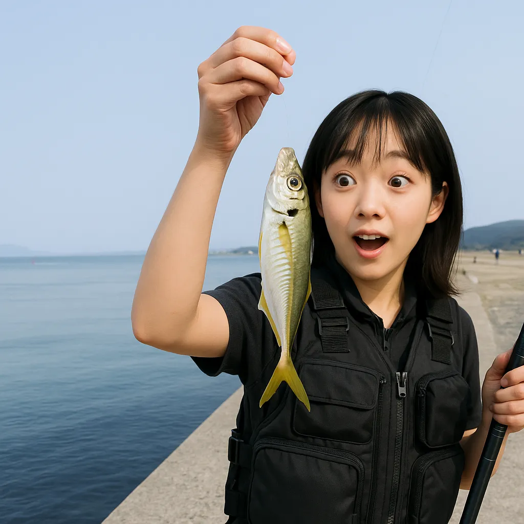 福島港でアジの釣果を得た国生.webp