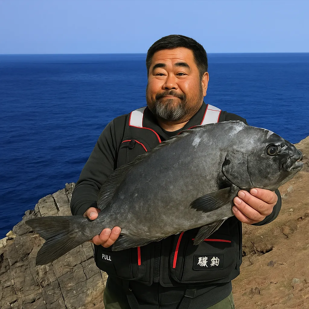 福江島でイシダイの釣果を得た楢崎.webp