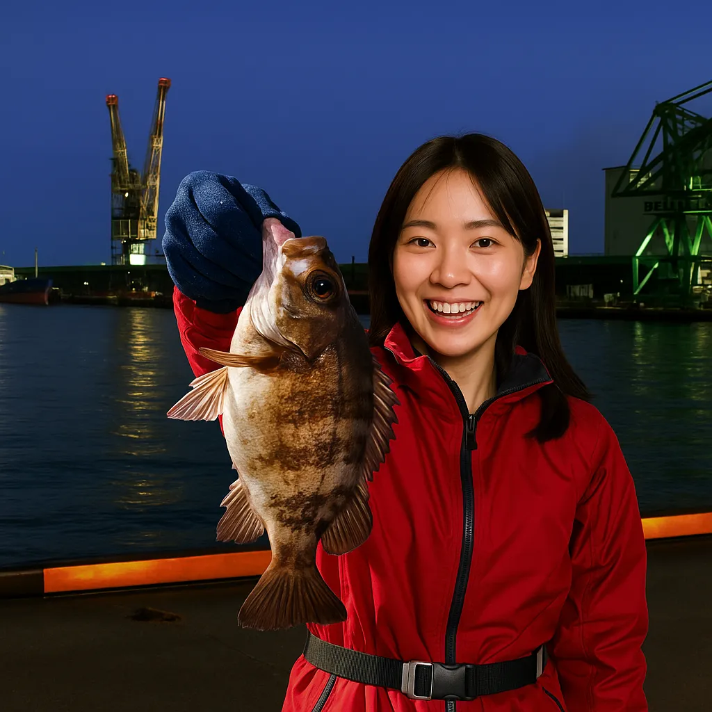 箱崎埠頭でメバルの釣果を得た森永.webp