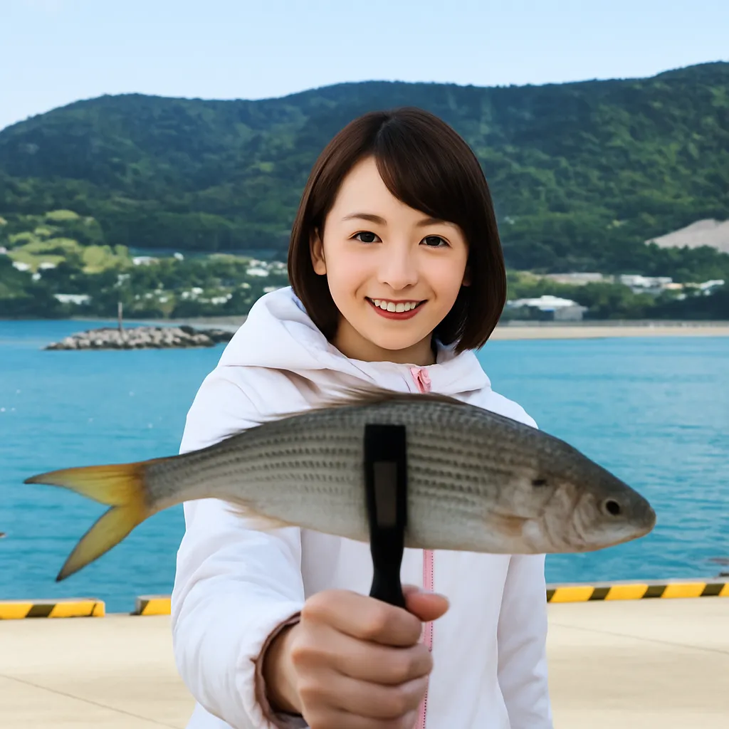 米ノ津港でコノシロの釣果を得た西岡.webp