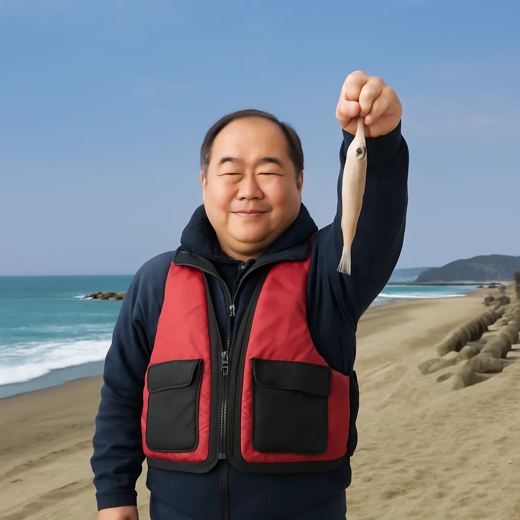 花海道でシロギスの釣果を得た持田.webp