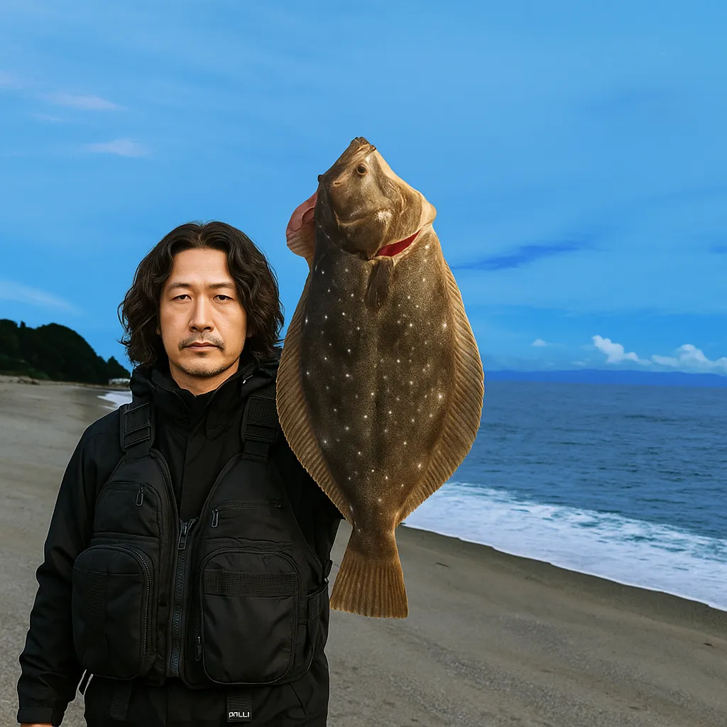 花海道でヒラメの釣果を得た岸本.webp