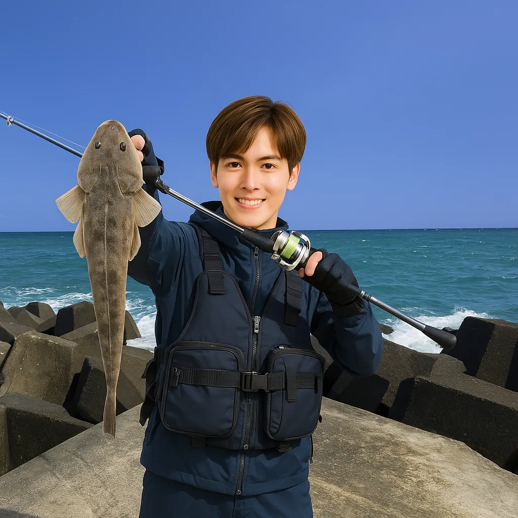 花海道でマゴチの釣果を得た久良木.webp