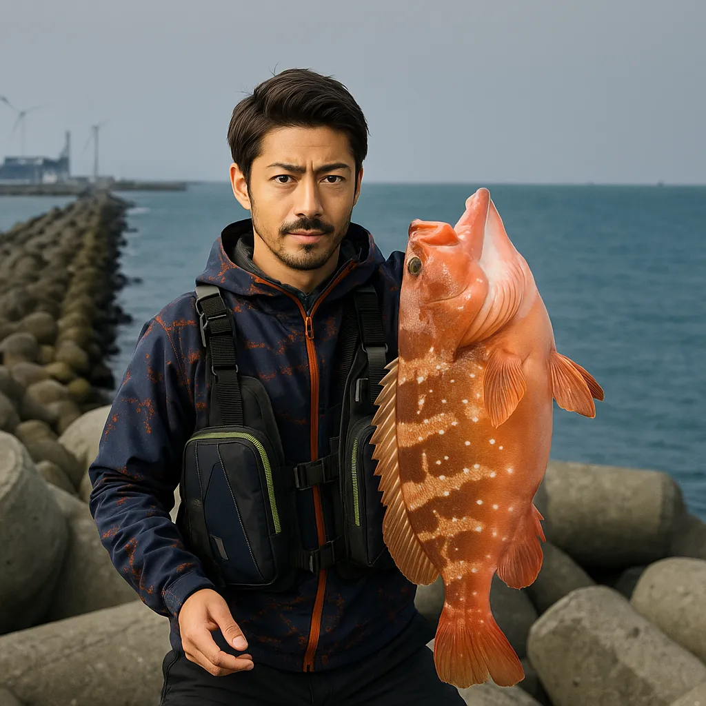 若松沖波止でアコウの釣果を得た広岡.webp