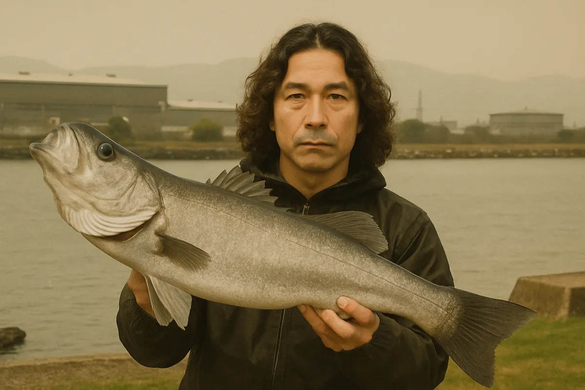 若松運河でシーバスの釣果を得た岸本.webp