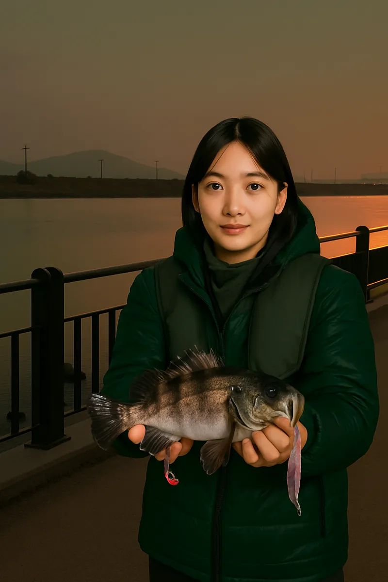 若松運河でメバルの釣果を得た森永.webp