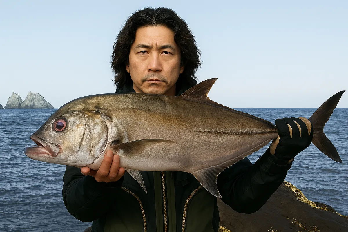 草垣群島でギンガメアジの釣果を得た岸本.webp