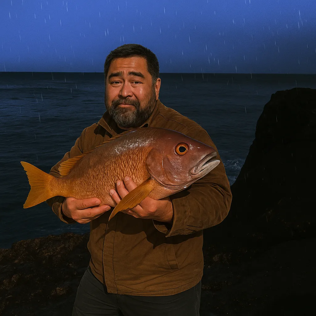 草垣群島でシブダイの釣果を得た楢崎.webp