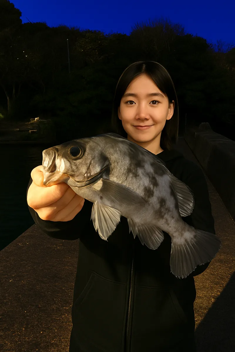 蔵々漁港でメバルの釣果を得た森永.webp