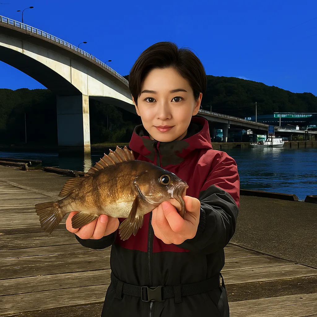 薄井漁港でメバルの釣果を得た佐伯.webp