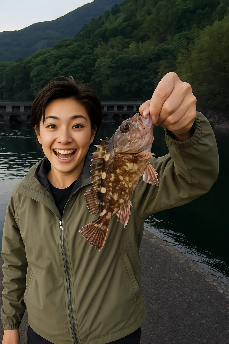 観音漁港でアラカブの釣果を得た佐伯.webp