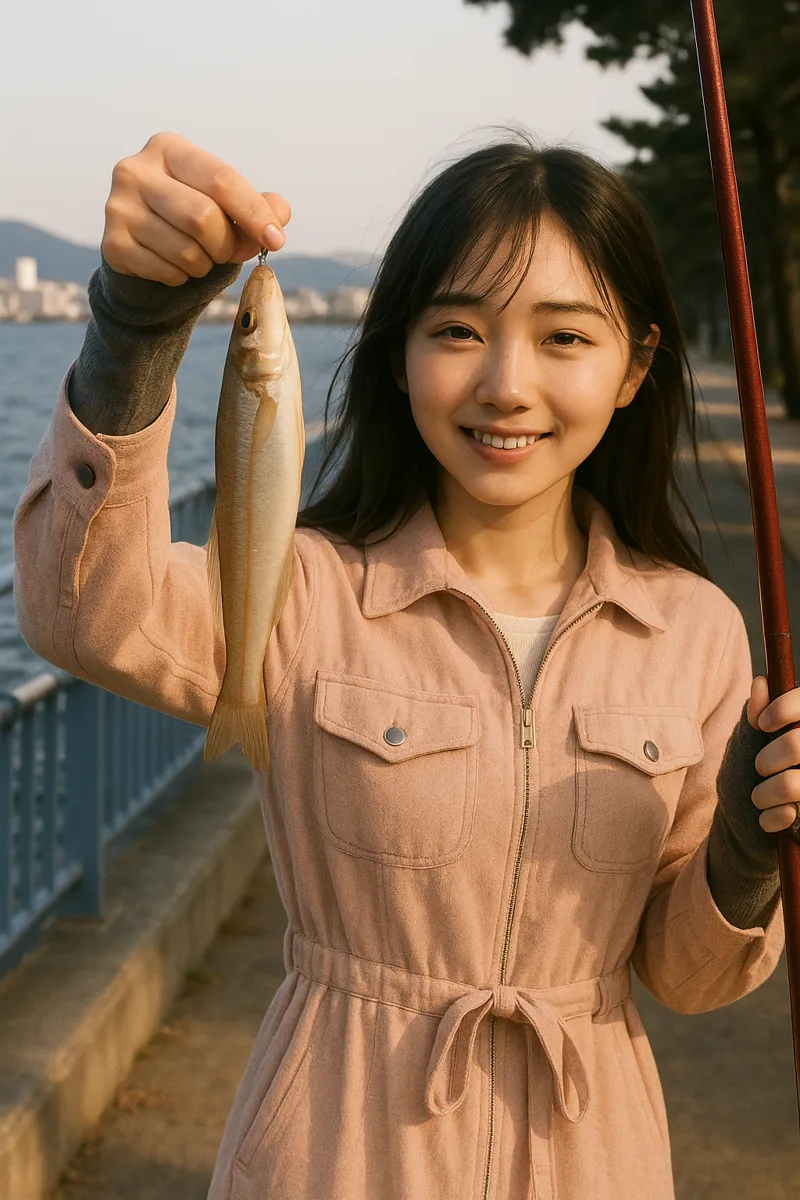 赤坂海岸でシロギスの釣果を得た黒川.webp