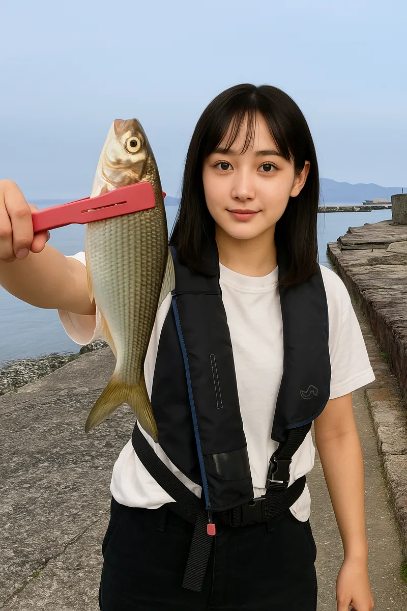 軍艦防波堤でコノシロの釣果を得た国生.webp