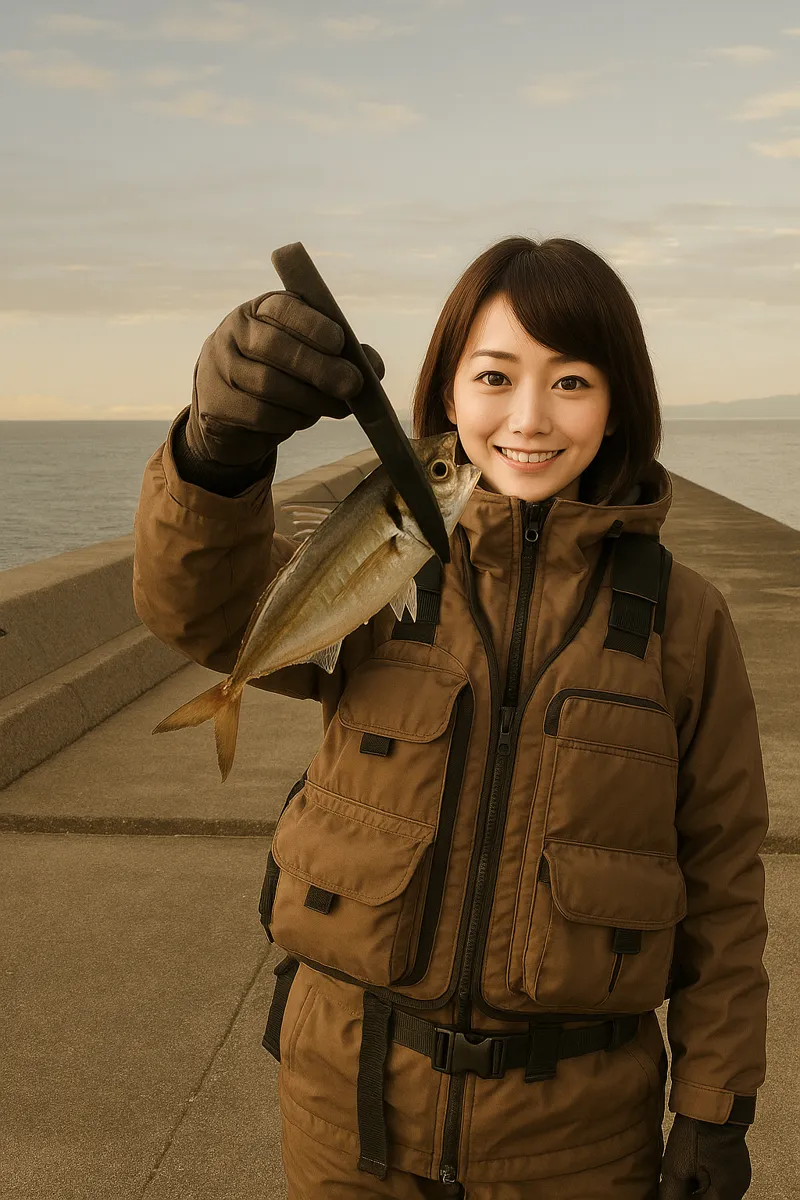通詞島新波止でアジの釣果を得た西岡.webp