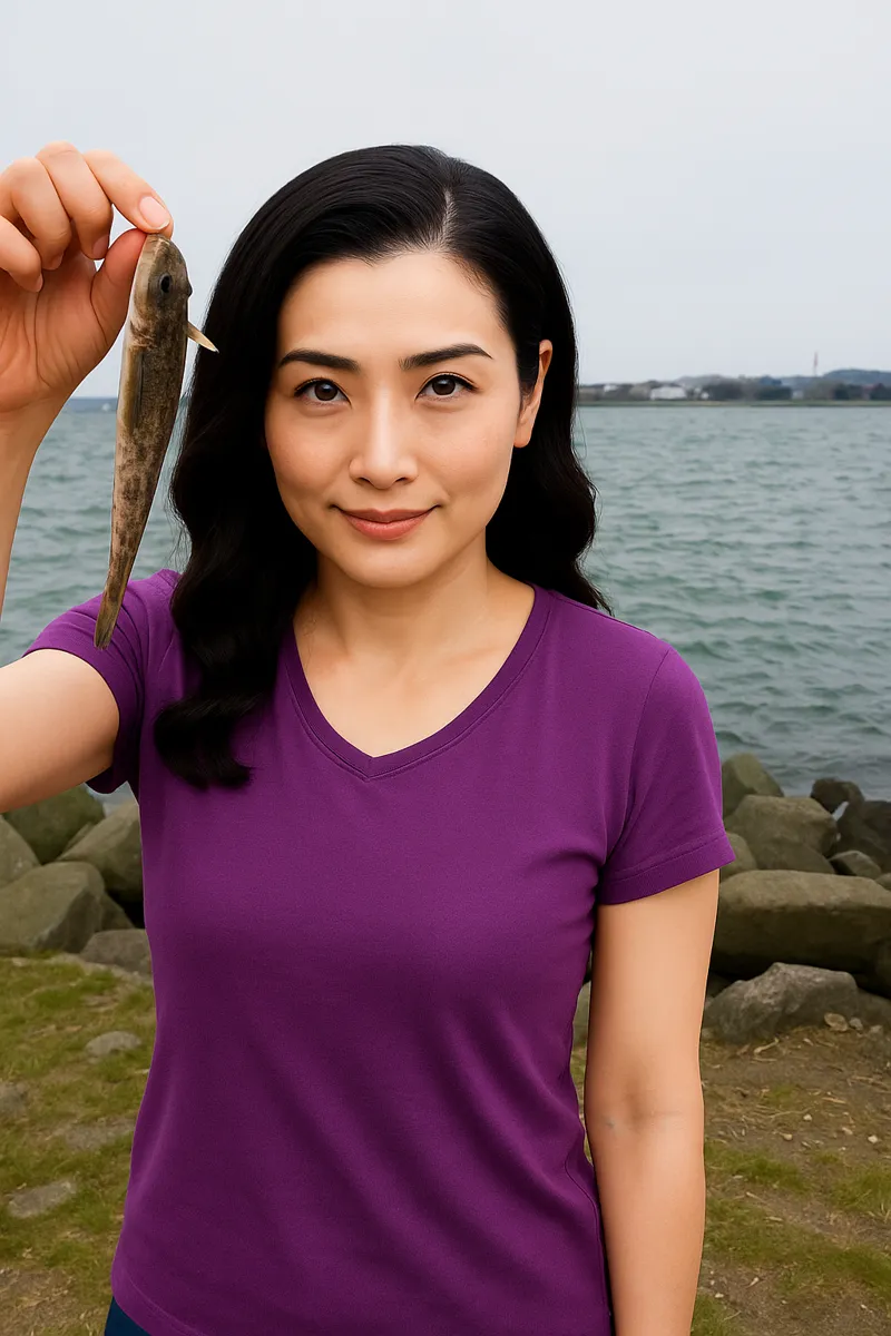 遠賀川でハゼの釣果を得た八重田.webp