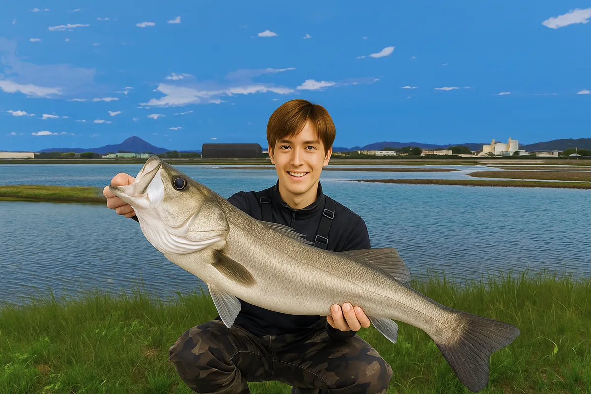 重信川河口でシーバスの釣果を得た久良木.webp