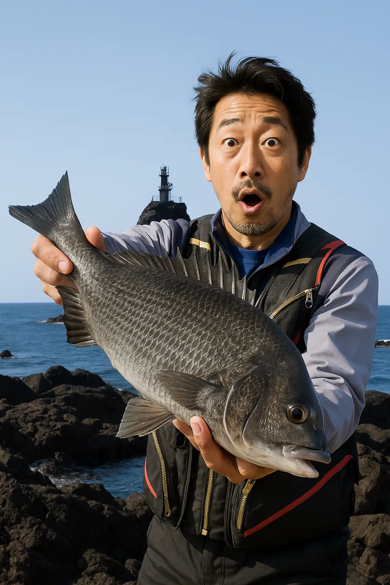 野母崎でチヌの釣果を得た佐々木.webp