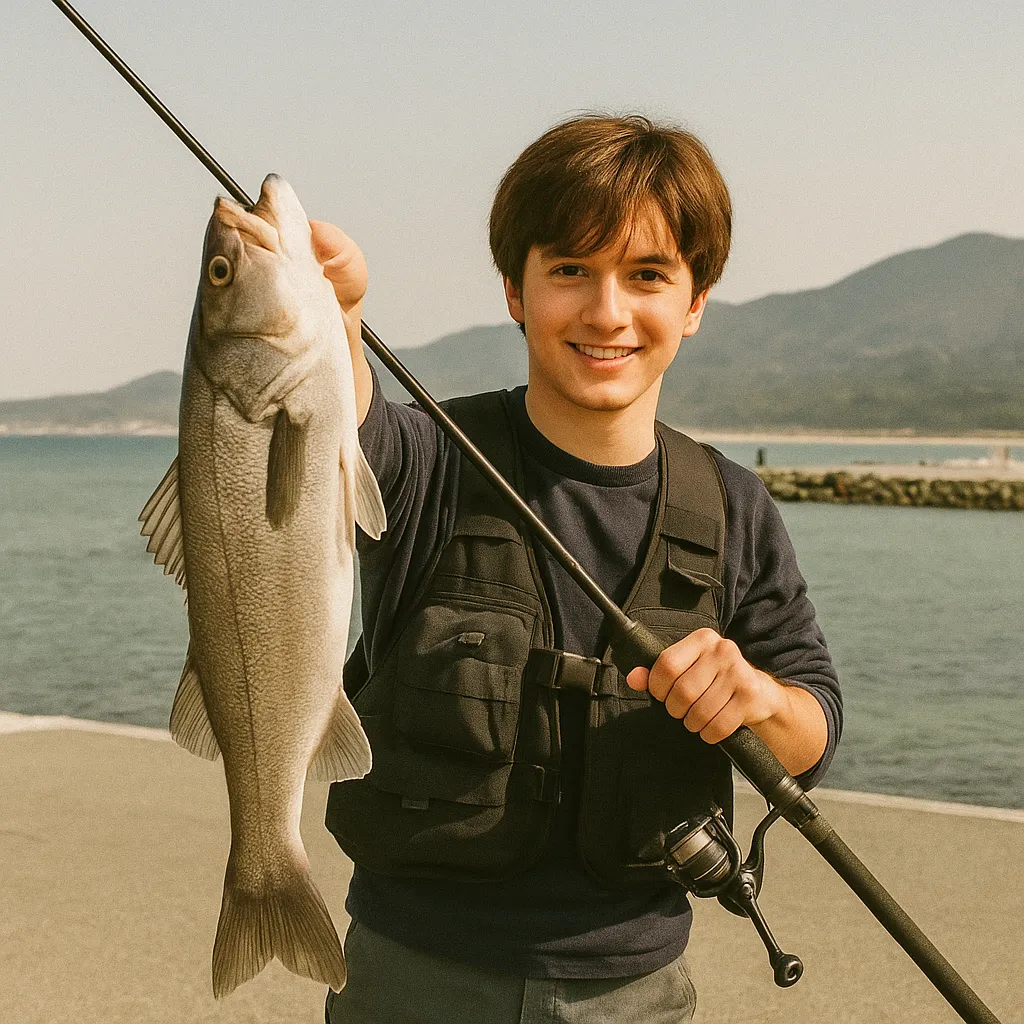 釣川河口でシーバスの釣果を得た久良木.webp