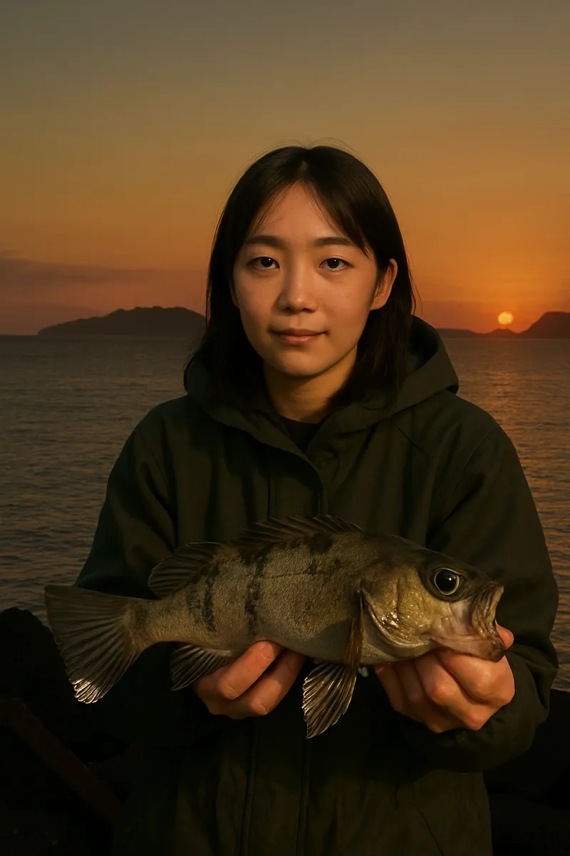 鐘崎漁港でメバルの釣果を得た森永.webp