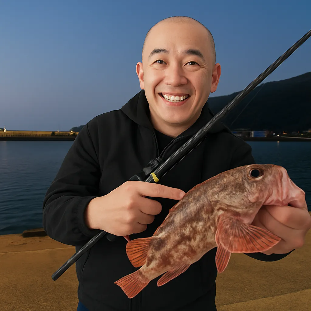 長浜新港でライトゲームの釣果を得たガン玉君.webp