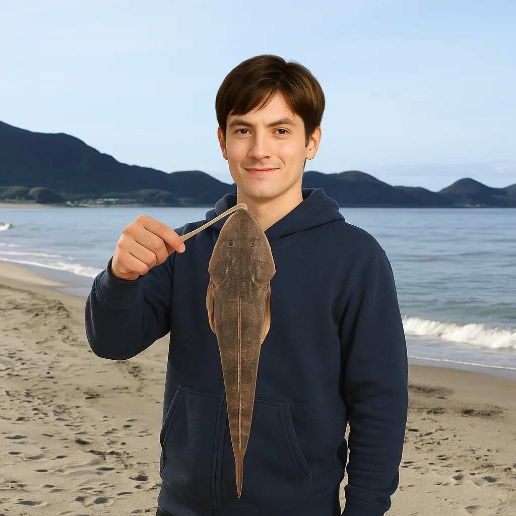 長浜海岸でマゴチの釣果を得た久良木.webp
