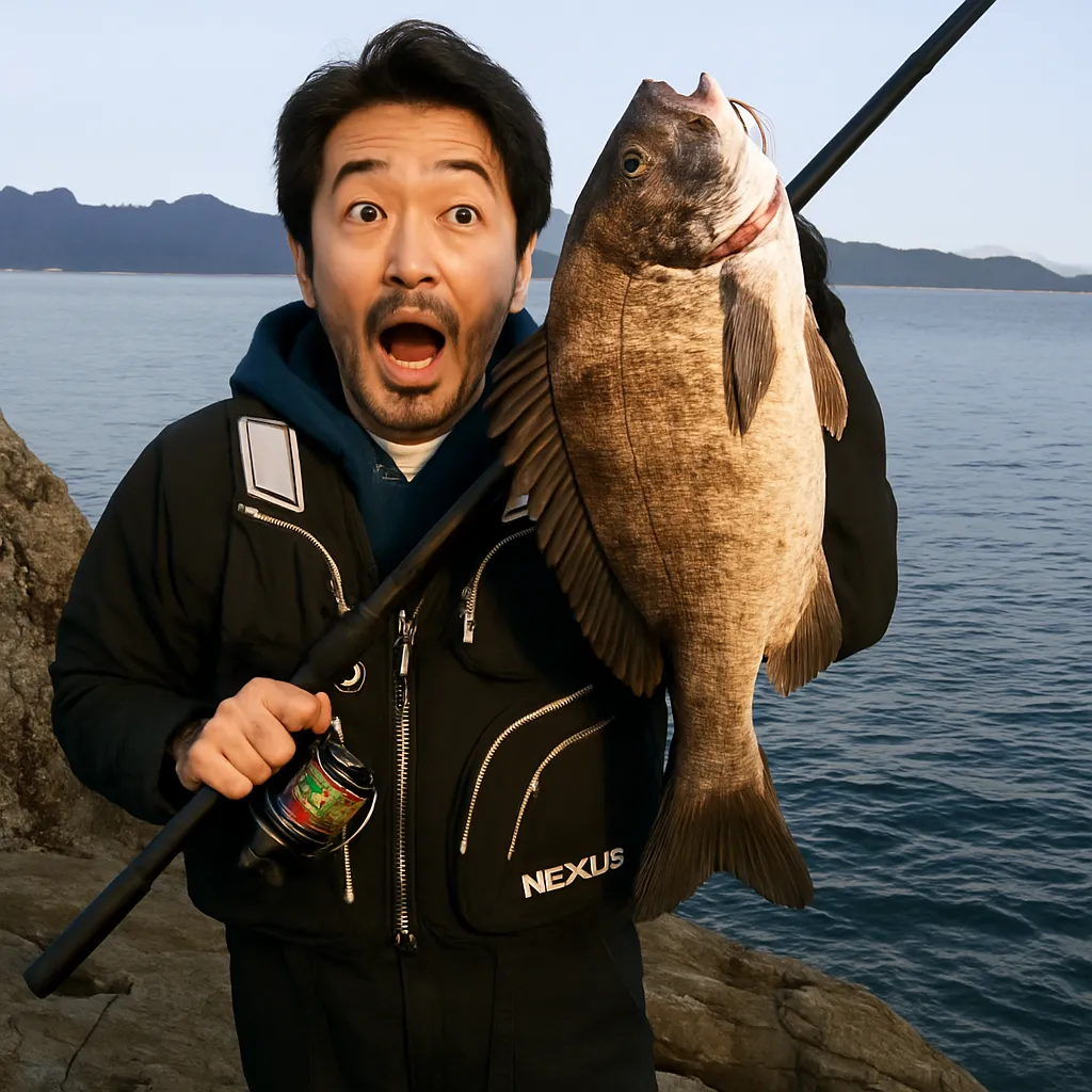 阿値賀島でチヌの釣果を得た佐々木.webp