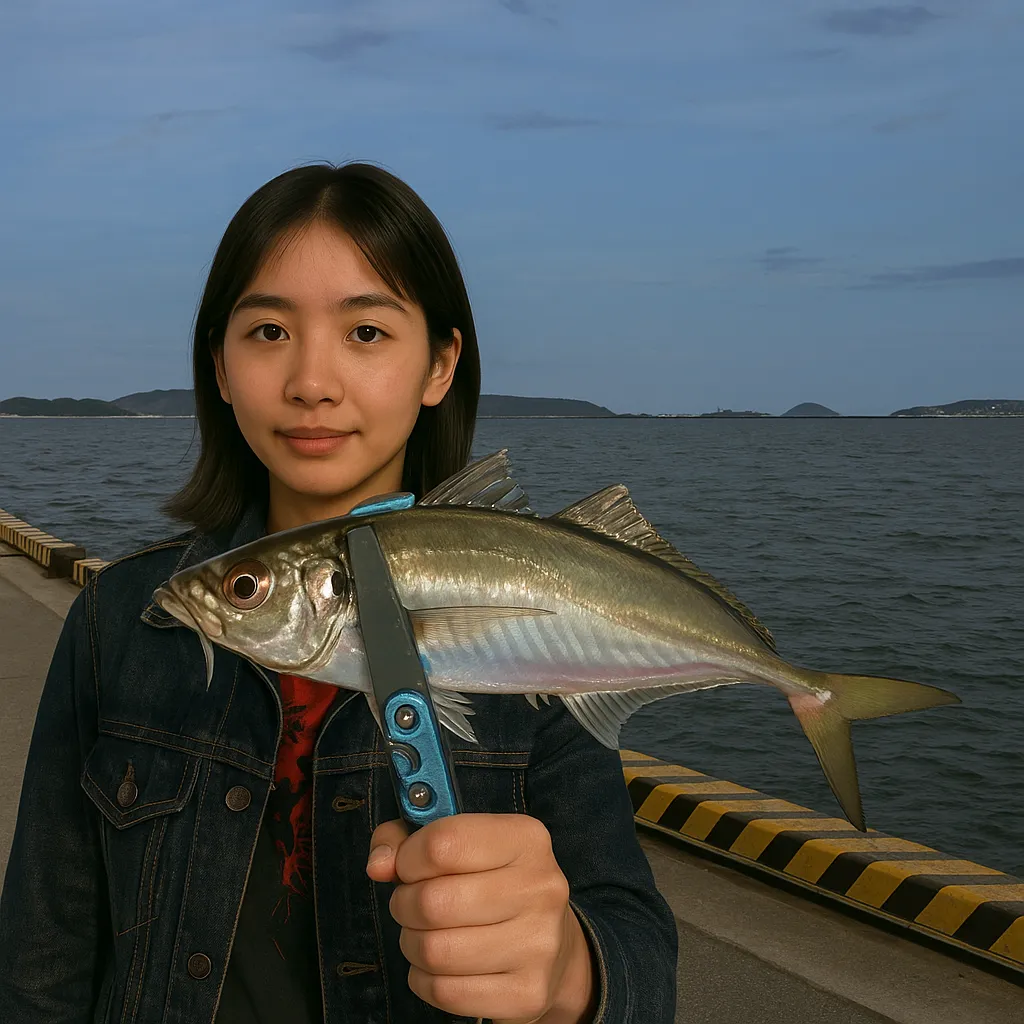 須崎埠頭でアジの釣果を得た森永.webp