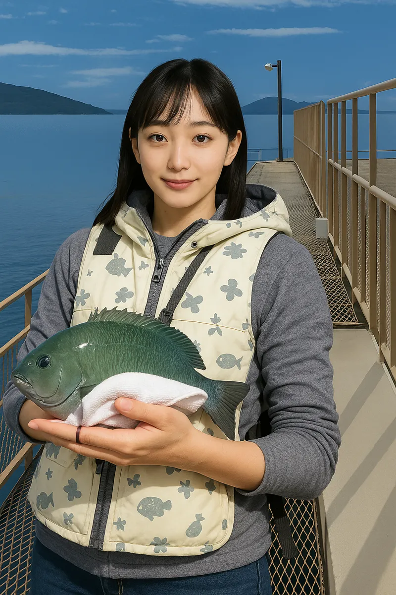 飛島磯釣公園でグレの釣果を得た国生.webp