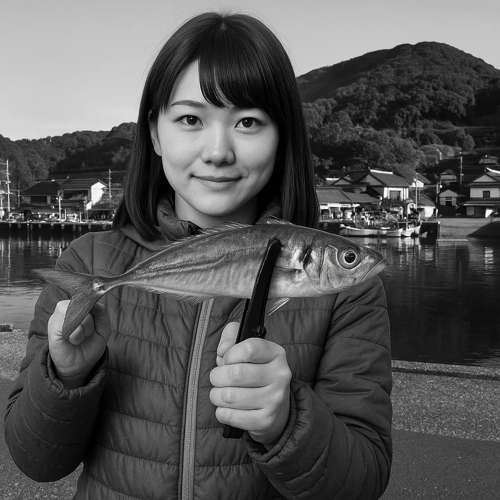 高串漁港でアジの釣果を得た山際.webp